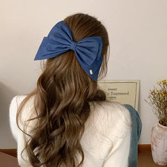 Fashion Solid Color Bowknot Hair Clips for Girls Sweet Elegant Graceful Barrettes for Women Ladies Hair Accessories Femme Chic