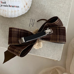 Fashion Cute Animals Plaid Bowknot Hair Clips for Girls Sweet Elegant Barrettes for Women Ladies Hair Accessories in Stock