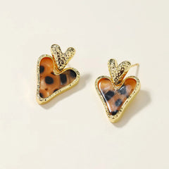 Classic Butterfly Simple Trendy Stud Earrings for Girls Leopard Glitter Jewelry for Women Ladies Accessories Elegant Bijuterias