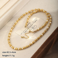 Fashion Tiger Eye Stone Gold Plated Beads Necklaces for Girls Vintage Zen Jewelry for Women Ladies Wholesale China Manufacturer