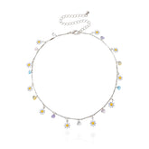 Fashion Flower Shell Trendy Necklaces for Girls Sweet Elegant Simple Charms Jewelry for Women Lady Female Accessories Wholesale