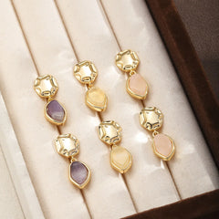 Fashion Copper Crystal Sweet Vintage Drop Earrings for Girls Sweet Jewelry for Women Ladies Wholesale China Manufacturer Bulk
