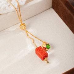 Fashion Natural Stone Copper 18K Gold Plated Pendent Necklaces for Girls Elegant Jewelry for Women Ladies Wholesale Bulk