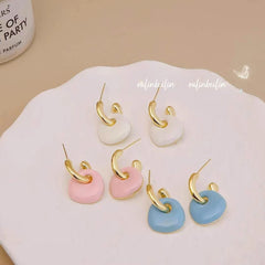 Sweet Fashion Dainty Trendy Drop Earrings for Girls Stylish Art Deco Glamorous Jewelry for Women Ladies Accessories Wholesale