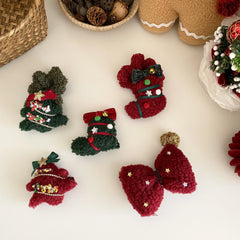 2025 Christmas Cute Bowknot Star Hair Clips for Baby Girls Sweet Elegant Fun Alligators for Kids Children Hair Accessories Chic