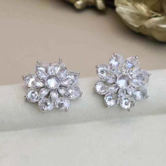 Fashion Glitter Sparkle Elegant Fine Stud Earrings for Girls Artificial Glamorous Jewelry for Women Ladies Accessories Wholesale