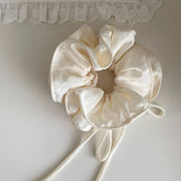 Fashion Solid Color Minimalistic Simple Scrunchies for Girls Ribbon Elegant Hair Ties for Women Ladies Hair Accessories Chic