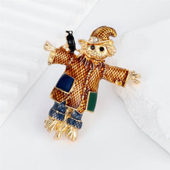 Fashion Scarecrow Trendy Luxury Cartoon Brooches for Girls Sweet Elegant Pins Jewelry for Women Ladies Accessories Wholesale