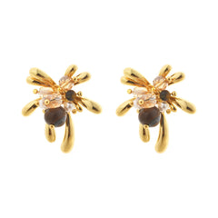2025 New Fashion Golden Earrings Women's Light Luxury High-end Elegant Earrings Stud Super Fairy Personality Vintage Earrings