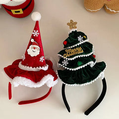 2025 Christmas Tree Star Glitter Santa Claw Hair Band for Baby Girls Fashion Trendy Head Band for Kids Children Hair Accessories