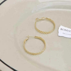 Ladies Large Circle Small Rhinestone Decorative Hoop Earring Fashion Stylish Trendy Lightweight Jewelry Accessories for Daily