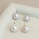 Simple Minimalistic Classic Imitation Pearl Stud Earrings for Girls Elegant Chic Adorable Jewellry for Women Ladies Accessories