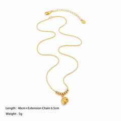 Women Chain Copper 18k Gold-plated Simple Drop Necklace Fashion Charms Factory Price Low MOQ in Stock Jewelry for Female Causal
