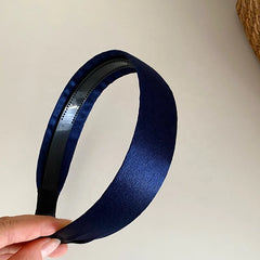 Female Girls Solid Colored Wide Hairbands Fashion Glossy Minimalistic Fashion Customized in Stock Headband Accessories for Daily