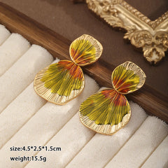 Fashion Copper 18K Gold Plated Trendy Drop Earrings for Girls Bold Jewelry for Women Ladies Wholesale China Manufacturer Bulk