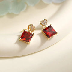 Women Bow Square Pig Cartoon Small Mini Stud Earring Fashion Glitter Cute Lovely Wholesale High Quality Daily Jewelry Accessory