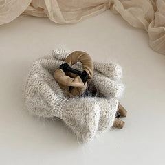 Fashion Simple Elegant Bowknot Hair Claw Clips for Girls Minimalistic Solid Color Claws for Women Ladies Hair Accessories Chic