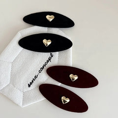 Fashion Elegant Heart Shaped Simple Hair Clips for Girls Minimalistic Luxury Snap Clips for Women Ladies Hair Accessories