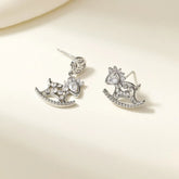 Female Horse Shape Gold Silver Color Mini Stud Earring Fashion Lovely Cute Simple Lightweight Bulk Order Daily Jewelry Accessory