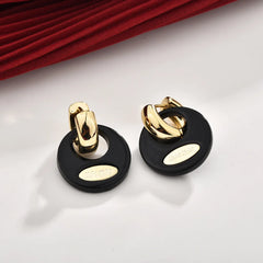 Acrylic Circle Drop Hoop Earrings Chunky Geometric Tortoiseshell Ear Buckles Fashion Retro Jewelry Accessories Women Wholesale