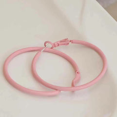 Female Pink Purple Hot Sale Large Hoop Earring Fashion Sweet Simple Trendy Affordable Wholesale High Quality Jewelry Accessories