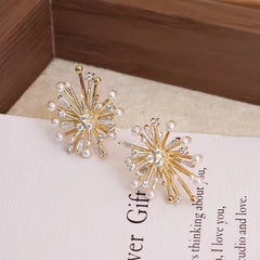 Ladies Hot Sale High Quality New Design Flower Shape Small Stud Earring Fashion Elegant Wholesale Jewelry Accessories for Office
