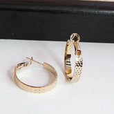 Simple Fashion Classic Vintage Refined Hoop Earrings for Girls Charms Art Deco Jewelry for Women Ladies Accessories Wholesale