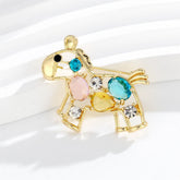 Fashion Glitter Horses Rhinestone Brooches for Girls Sweet Elegant Stylish Glamorous Pins Jewelry for Women Ladies Accessories