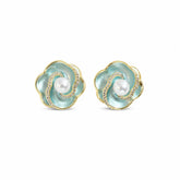 Fashion Flower Copper 18K Gold Plated S925 Silver Stud Earrings for Girls Sweet Jewelry for Women Ladies Wholesale China Factory