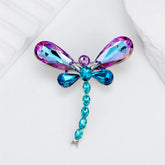 Fashion Sweet Dragonfly Rhinestone Glitter Sparking Brooches for Girls Elegant Pins Jewelry for Women Ladies Accessories Chic