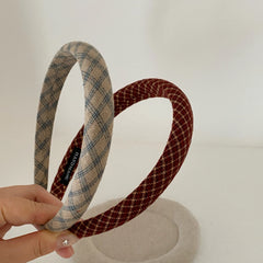 Fashion Trendy Plaid Classic Head Band for Girls Sweet Elegant Graceful Hair Band for Women Ladies Hair Accessories in Stock