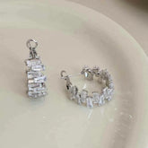 Female Heart Circle Shape Simple Small Mini Hoop Earring Fashion Elegant Luxurious Dainty Wholesale Jewelry Accessory for Daily