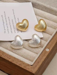 Ladies Heart Flower Shape Small Mini Stud Earring Fashion Trendy Graceful Elegant Bulk Order Jewelry Accessories for Women Daily