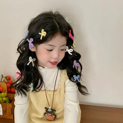 Fashion Sweet Bowknot Scrunchies for Baby Girls Cute Classic High Elastic Hair Ties for Kids Children Hair Accessories in Stock