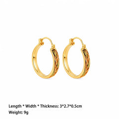 Fashion Simple 18K Gold Plated Colorful Copper Wire Hoop Earrings for Girls Classic Jewelry for Women Ladies Wholesale Bulk