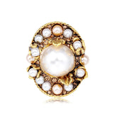 Fashion Vintage Luxury Imitation Pearl Retro Brooches for Girls Elegant Pins Jewelry for Women Ladies Accessories Wholesale