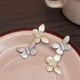 Female Butterfly Square Flower Decorative Medium Drop Earring Fashion Graceful Charms Sequined Wholesale Jewelry Accessories