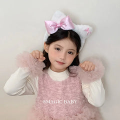 Fashion Animals Cat Bowknot Head Band for Baby Girls Cute Sweet Trendy Hair Band for Kids Children Hair Accessories in Stock