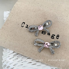 Fashion Glitter Bowknot Rhinestone Hair Clips for Baby Girls Cute Kawaii Luxurious Alligators for Kids Children Hair Accessories