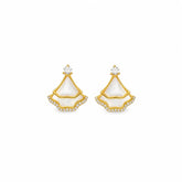Fashion Cubic Zirconia Abalone Shell S925 Silver Jewelry Sets for Girls Earrings Necklaces Copper 18K Gold Plated for Women Lady