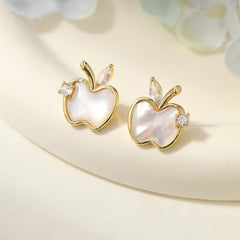 Sweet Fashion Trendy Cute Apples Stud Earrings for Girls Elegant Simple Jewelry for Women Ladies Accessories Chinese Supplier