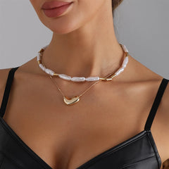 Fashion Elegant Stylish Trendy Layered Wearing Necklaces for Girls Glamorous Charms Jewelry for Women Ladies Accessories