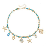 Fashion Sea Ocean Shell Star Necklaces for Girls Sweet Elegant Stylish Glamorous Jewelry for Women Ladies Accessories Wholesale