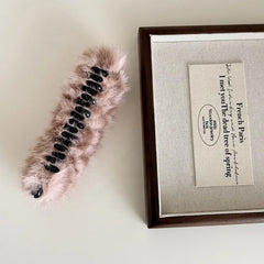 Fashion Leopard Fluffy Hair Clips for Girls Sweet Elegant Trendy Banana Clips for Women Ladies Hair Accessories Chinese Supplier