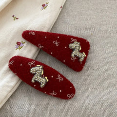 Fashion Sweet Trendy New Year Horse Chinese Hair Clips for Girls Glitter Elegant Snap Clips for Women Ladies Hair Accessories