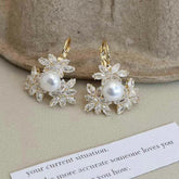 Ladies Hot Sale Imitation Pearl Small Drop Earring Fashion Elegant Charms Luxurious Wholesale Jewelry Accessories for Holiday