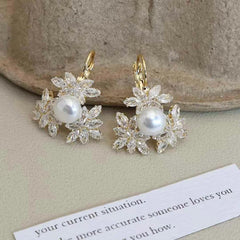 Ladies Hot Sale Imitation Pearl Small Drop Earring Fashion Elegant Charms Luxurious Wholesale Jewelry Accessories for Holiday