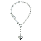Fashion Beads Heart Shaped European and American Style Bold Glamorous Jewelry for Women Ladies Female Accessories Wholesale