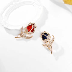Fashion Sweet Flowers Roses Elegant Brooches for Girls Glamorous Trendy Pins Jewelry for Women Ladies Accessories Wholesale