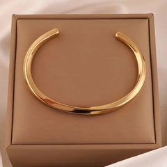 Female Unisex Stylish Cuff Bracelet Simple Classic Glaze Surface Trendy Bangles Fashion Jewelry Women's Accessories Wholesale
